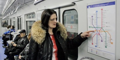 Схема метро в вагоне