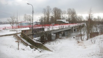 Рыбацкий мост через Славянку, Рыбацкий проспект, Славянка