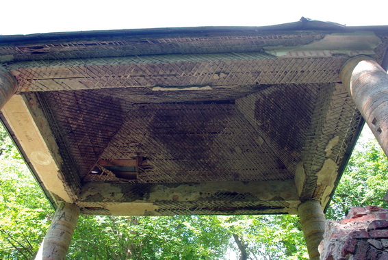 Остатки Краснодолинного павильона в Павловском парке, крыша