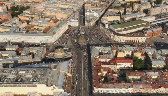 Площадь Восстания, Невский проспект, с западной стороны