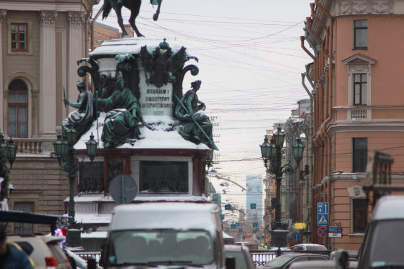 «Лидер-тауэр», вид с Исаакиевской площади
