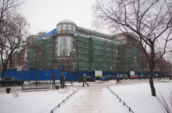 Кинотеатр "Великан" в Александровском парке, строительство
