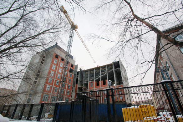 Новый корпус университета МЧС на Московском, строительство
