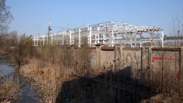 Строительство трамвайного завода на Цимбалина