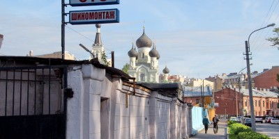 Забор Мытного двора вдоль Евгеньевской улицы