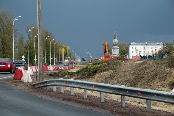 Петербургское шоссе, реконструкция, верстовой столб