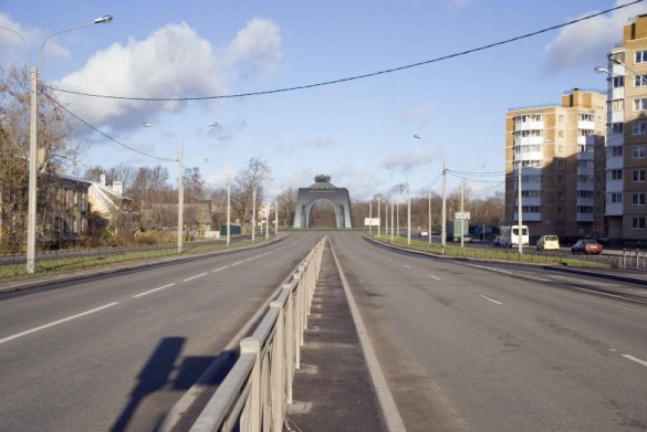 Арка Победы с Гатчинского шоссе