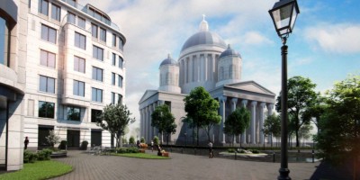 Троицкая площадь, проект жилого дома, храм