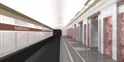 Станция метро Заставская, перронный зал