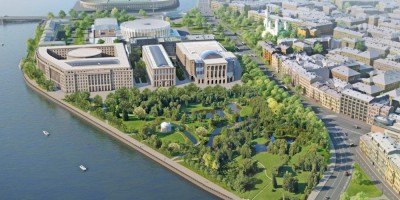 Проект комплекса Верховного суда на проспекте Добролюбова с парком