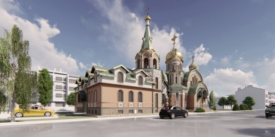 Проект Крестовоздвиженской церкви на Константиновском проспекте