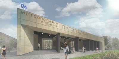 Станция метро Путиловская, наземный вестибюль