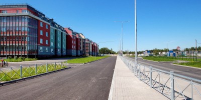 Пулковское шоссе, новая улица у жилых домов