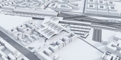 Лиговский проспект, проект нового вокзала, вид сверху