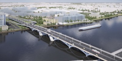 Проект моста в створе Большого Смоленского проспекта и улицы Коллонтай