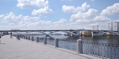 Проект моста в створе Большого Смоленского проспекта и улицы Коллонтай, фасад