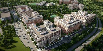 Московская Славянка, проект жилого комплекса, вид сверху