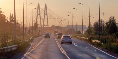 Новосаратовка, шоссе, вантовый мост