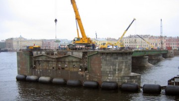 Мост Лейтенанта Шмидта, разборка, демонтаж