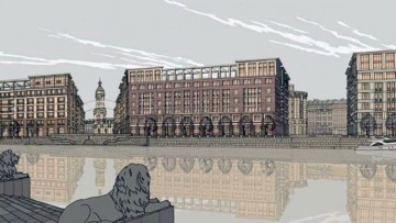 Набережная Европы, проект Герасимова и Чобана, фасады зданий, смотрящие на Неву