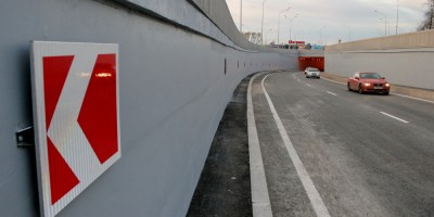 Развязка Петербургского и Пулковского шоссе, въезд в тоннель