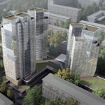 Проект 22-этажного жилого комплекса над парком Победы