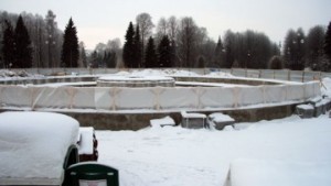 Строительство фонтана в Приморском парке Победы