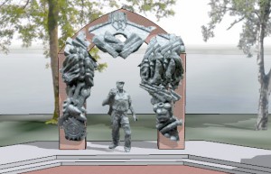 Проект металлической скульптуры рабочего в Сестрорецке