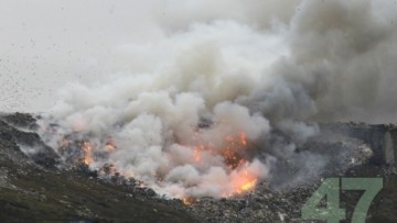 Пожар на свалке под Петербургом