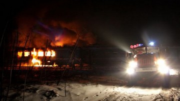 Вечером под Волосовом сгорел вагон ивангородского «дятла»