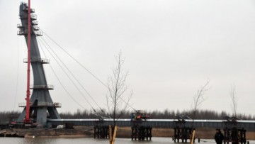 Вантовый мост с теплотрассой через Дудергофский канал