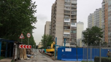 стройка нового бизнес-центра на Пулковском шоссе