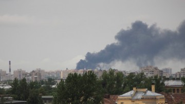 На севере Петербурга пожар