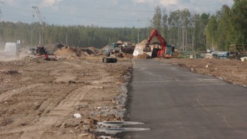 Строительство Суздальского шоссе в створе Суздальского проспекта