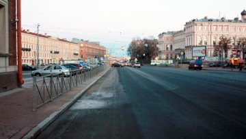 Улица Труда после демонтажа спуска