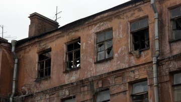 Общежитие в Подъездном переулке, 13, после пожара