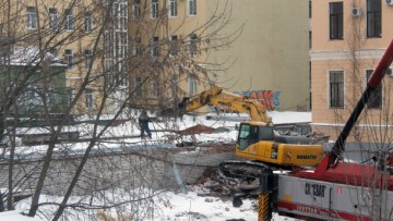Строительство паркинга во дворе дома № 53 на 10-й линии Васильевского острова