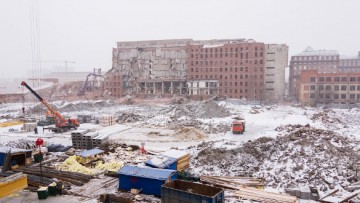 Снос здания «Электросилы» на Московском проспекте