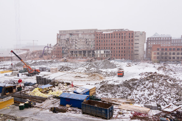 Снос здания «Электросилы» на Московском проспекте