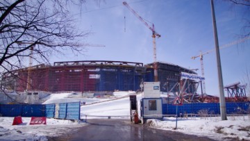 Строительство стадиона на Крестовском