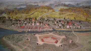 Макет города Ниена с крепостью Ниеншанц