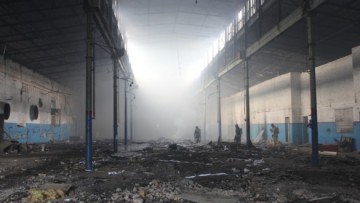 Пожар на территории Варшавского вокзала