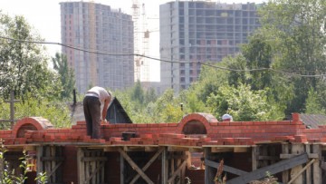 Строительство церкви в деревне Кудрово