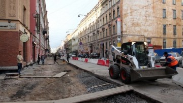 Реконструкция тротуаров на улице Рубинштейна
