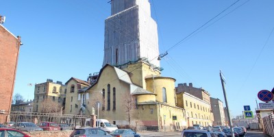 Церковь Петра, митрополита Московского, на углу Роменской и Днепропетровской улиц, восстановление