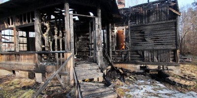 Пожар на Ивановской улице в Мартышкине