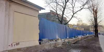 Снос ограды Обуховской больницы