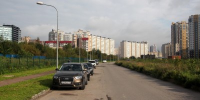 Пулковское шоссе, сквер на месте подъездного пути к Самсону