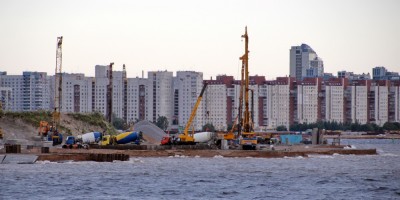 Строительство станции Новокрестовская