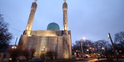 Соборная мечеть в Петербурге, подсветка
